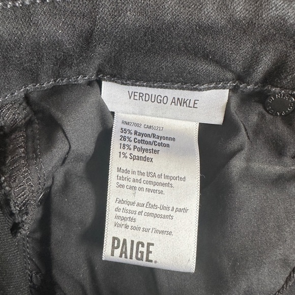 NWOT PAIGE verdugo ankle jeans raw hem size 28 - Picture 6 of 6